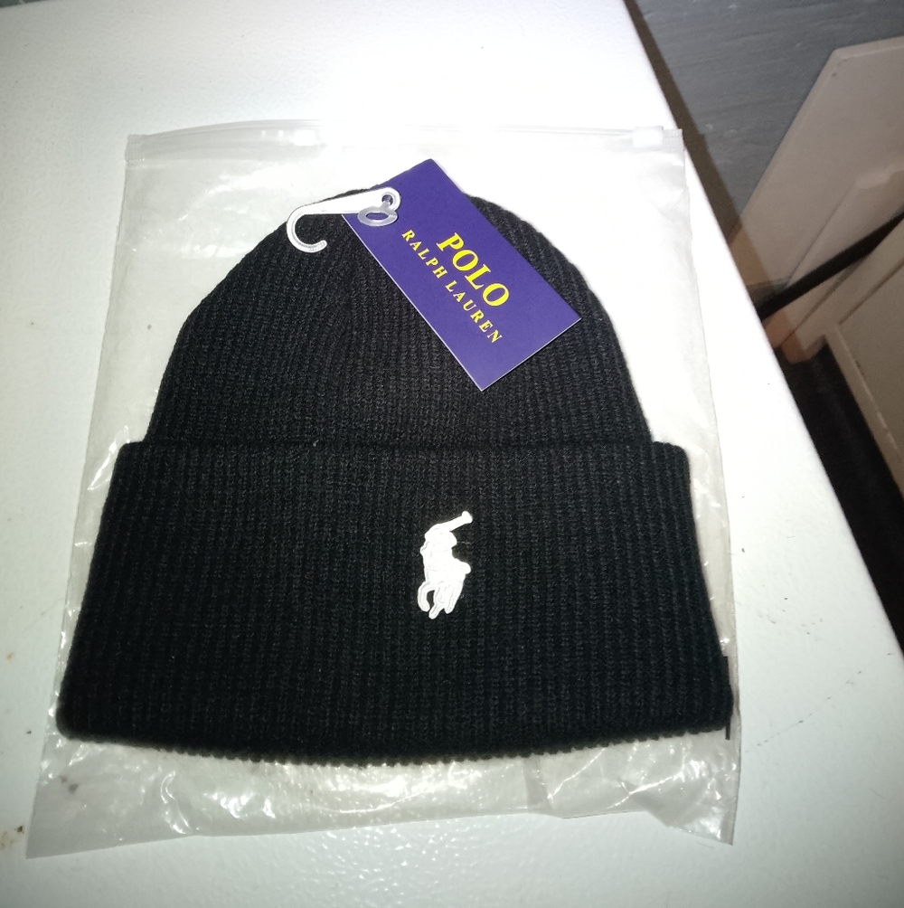 Polo by Ralph Lauren Black Knit Beanie